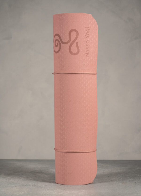 A pink yoga mat